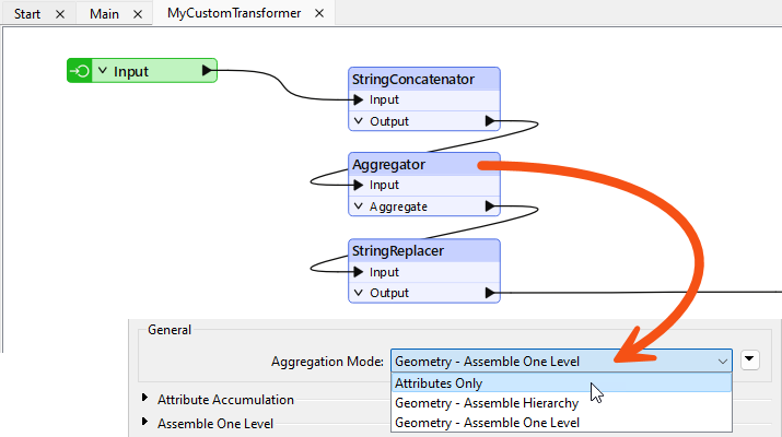 Editing a reused custom transformer